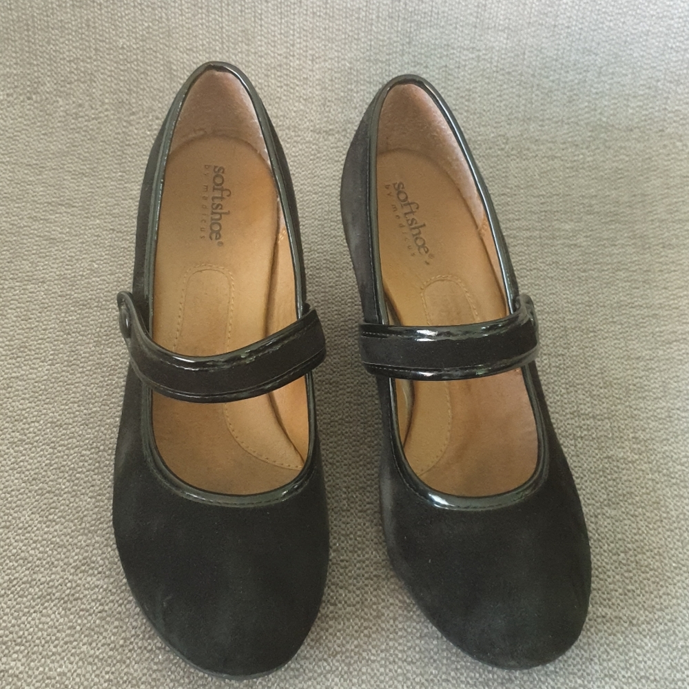 Black suede shoes
